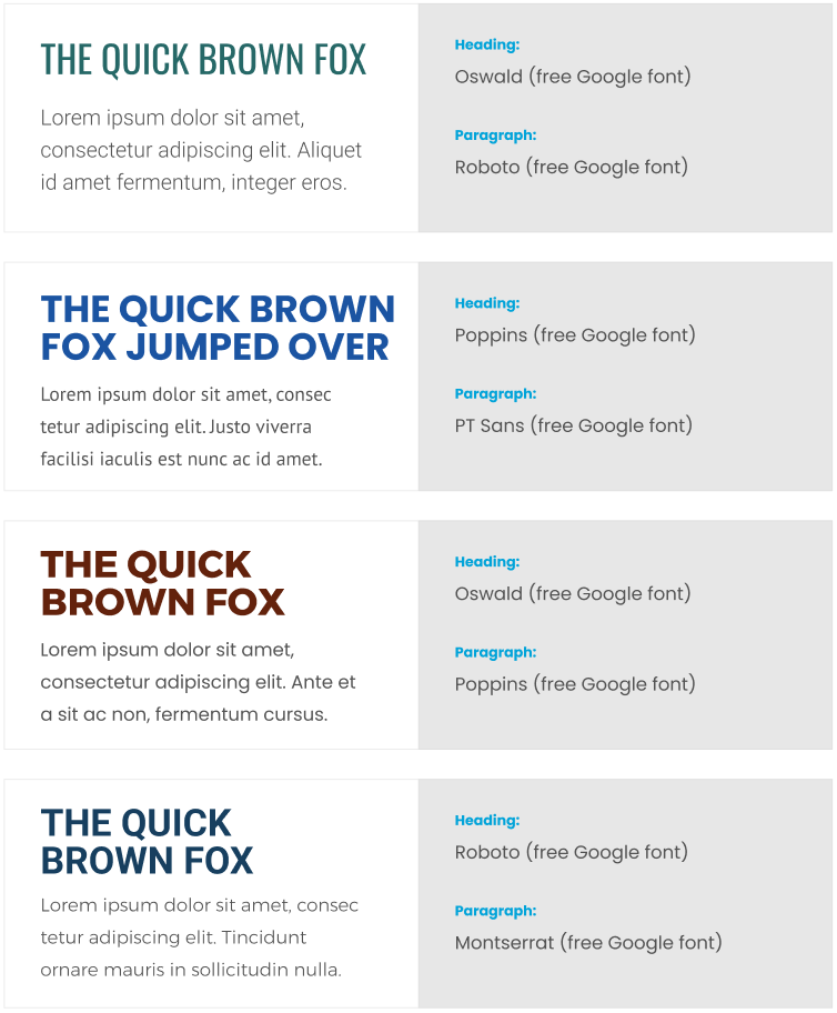 Sample Font Pairing