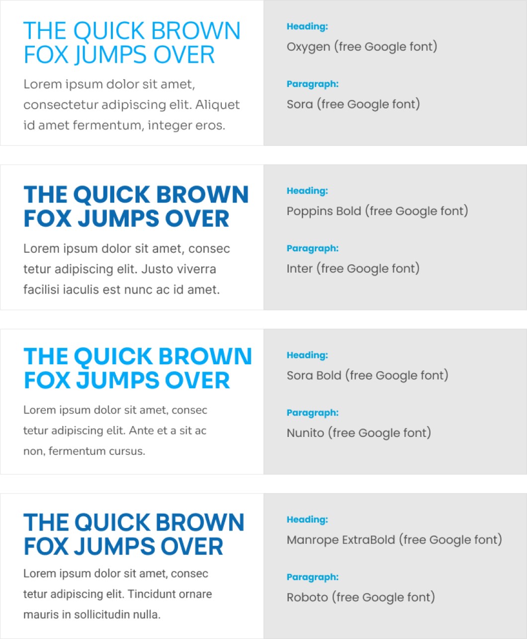 Font Pairing Samples