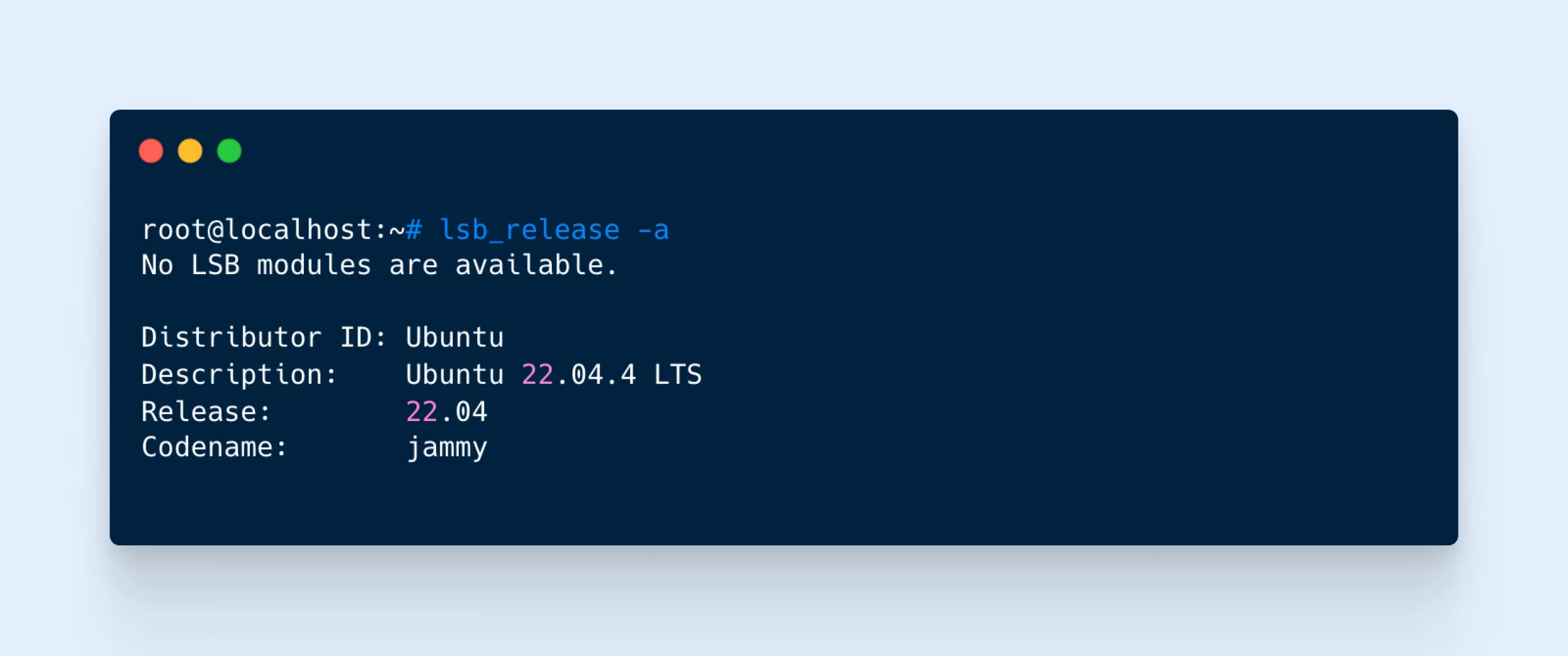 5 Easy Ways To Check Your Ubuntu Version 23 Terminal Screenshot Showing The Command &Quot;Lsb_Release -A&Quot; And Output Indicating No Lsb Modules Are Available On Ubuntu.