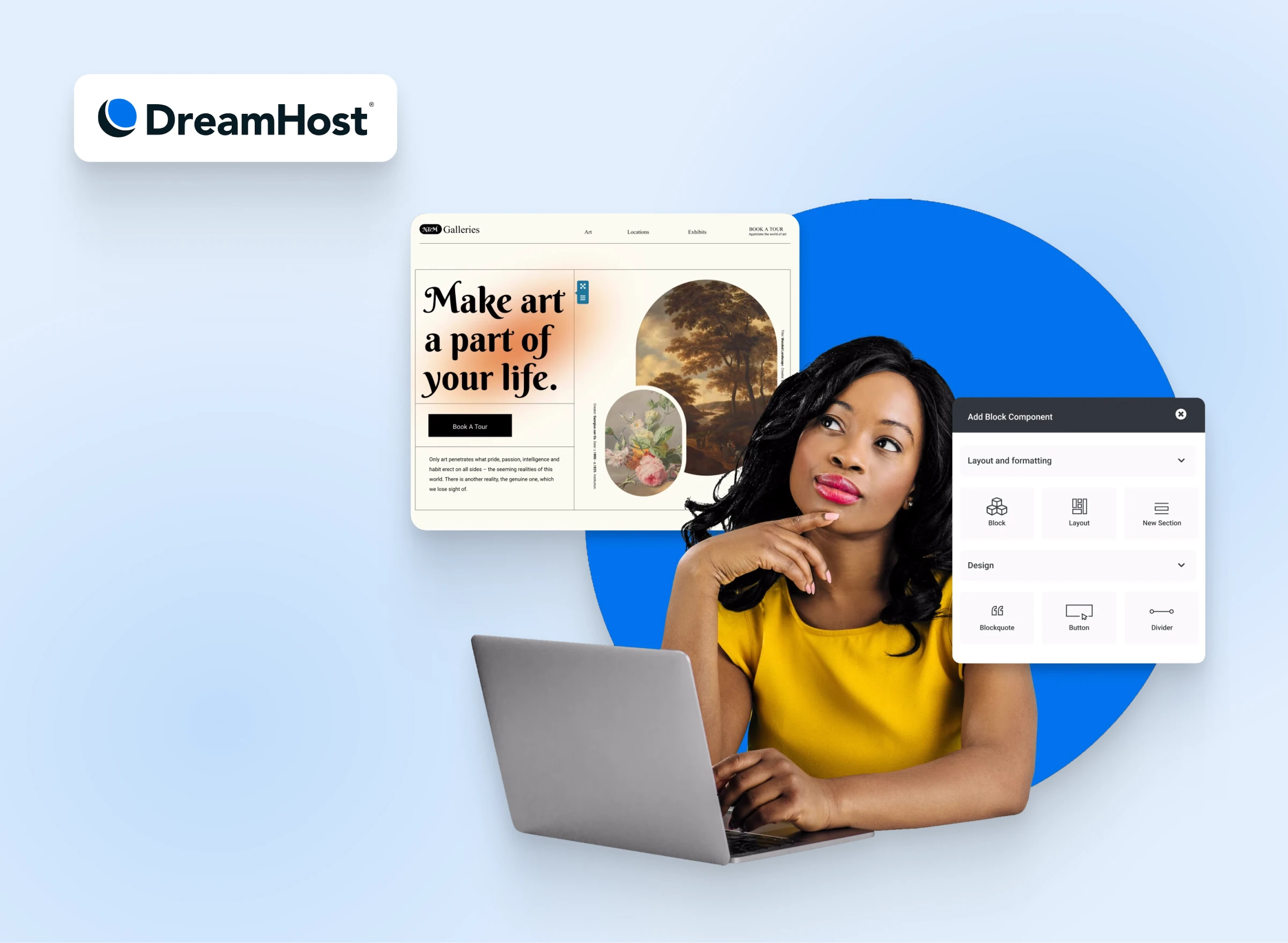 The Current State Of Website Builders 9 Woman Ponders Website Design Using Dreamhost