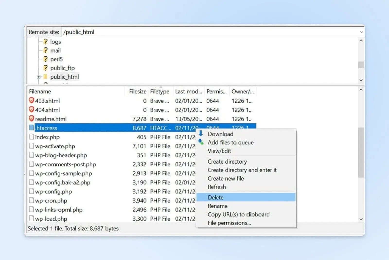 How To Fix Wordpress 403 Forbidden Error 12 Delete .Htaccess