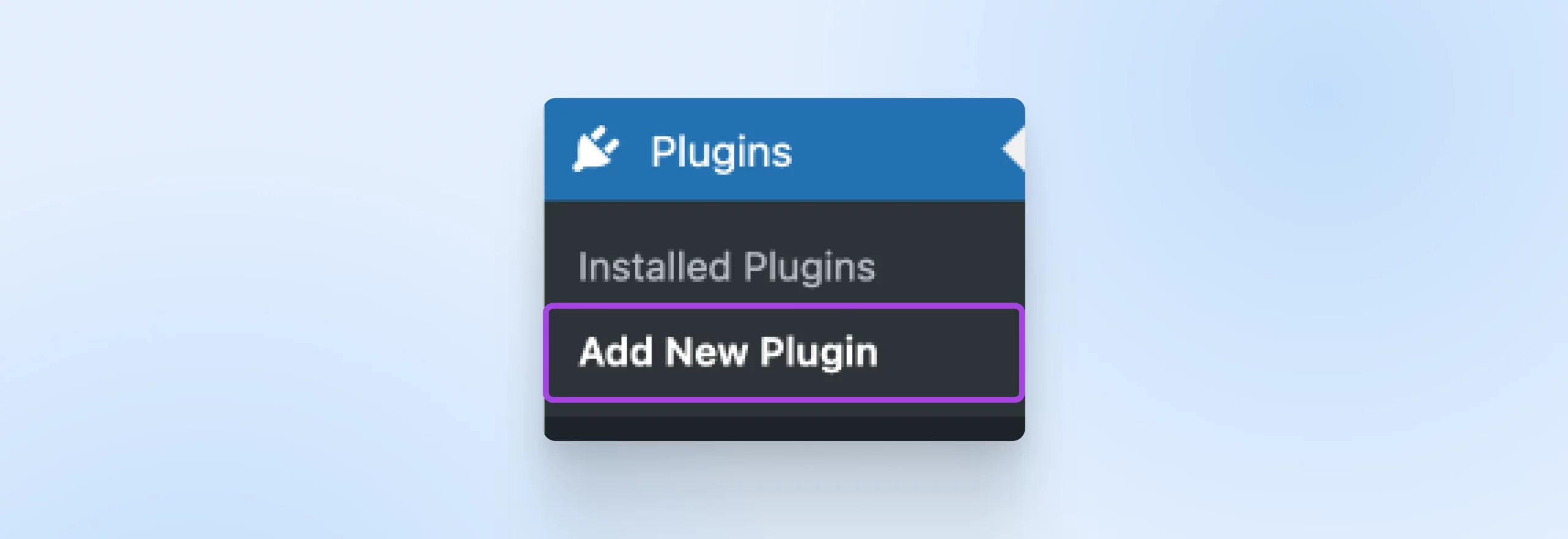 What Is A Web Application Firewall (Waf) 18 The Plugins Menu Appears. The Options Are 'Installed Plugins' And 'Add New Plugin,' Which Has A Purple Box Around It