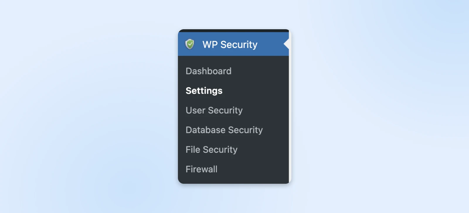 What Is A Web Application Firewall (Waf) 19 The Wp Security Menu Is Shown. The Second Option, 'Settings,' Is Highlighted