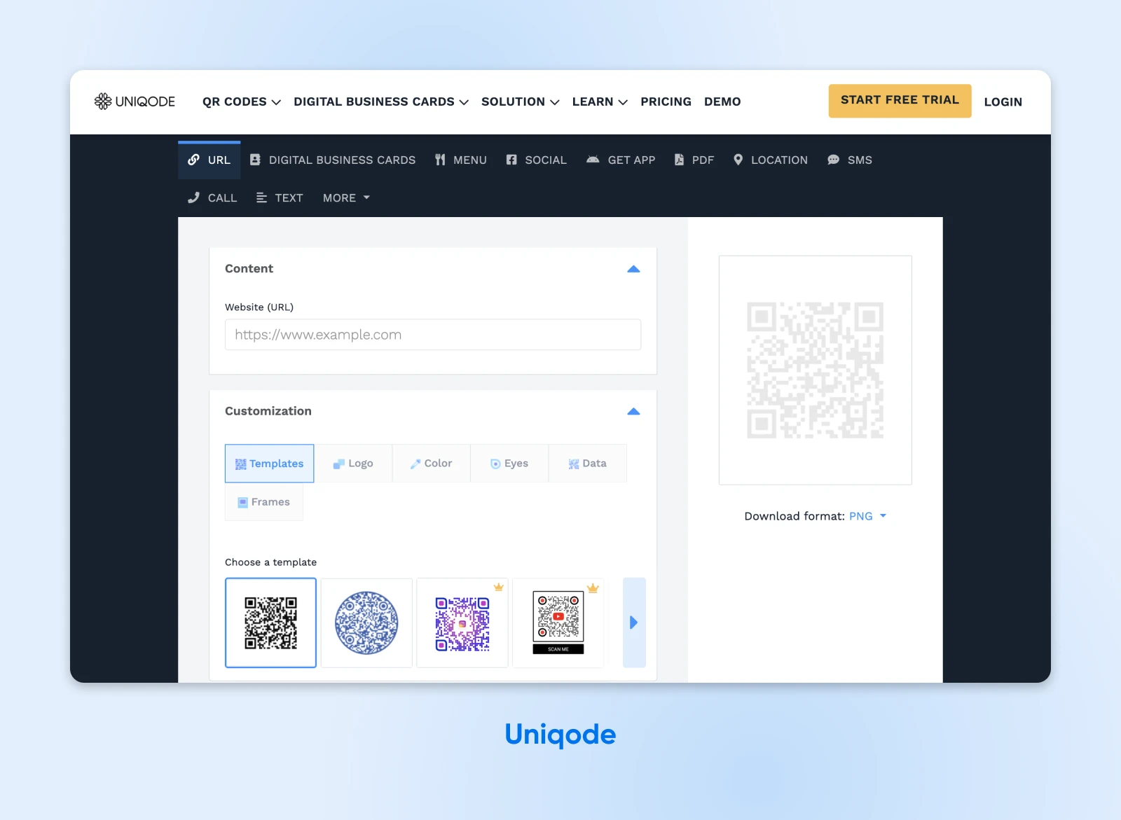How To Generate Qr Codes (8 Tools Compared) 46 Uniqode Shows You Customization Options For Your Qr Code Template