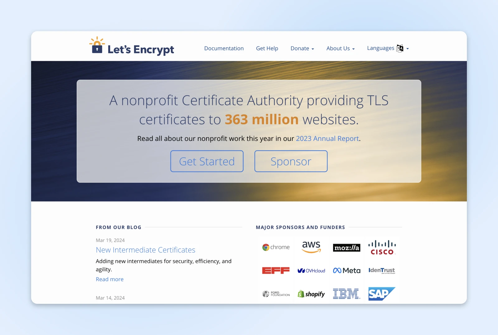 How To Fix Common Ssl Issues In Wordpress 44 Let'S Encrypt Screenshot Of The Homepage