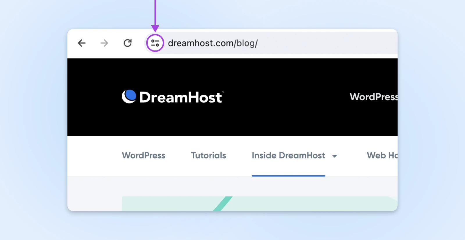 How To Fix Common Ssl Issues In Wordpress 43 Screenshot Showing The &Quot;View Site Information&Quot; Icon To The Immediate Right Of The Browser Url