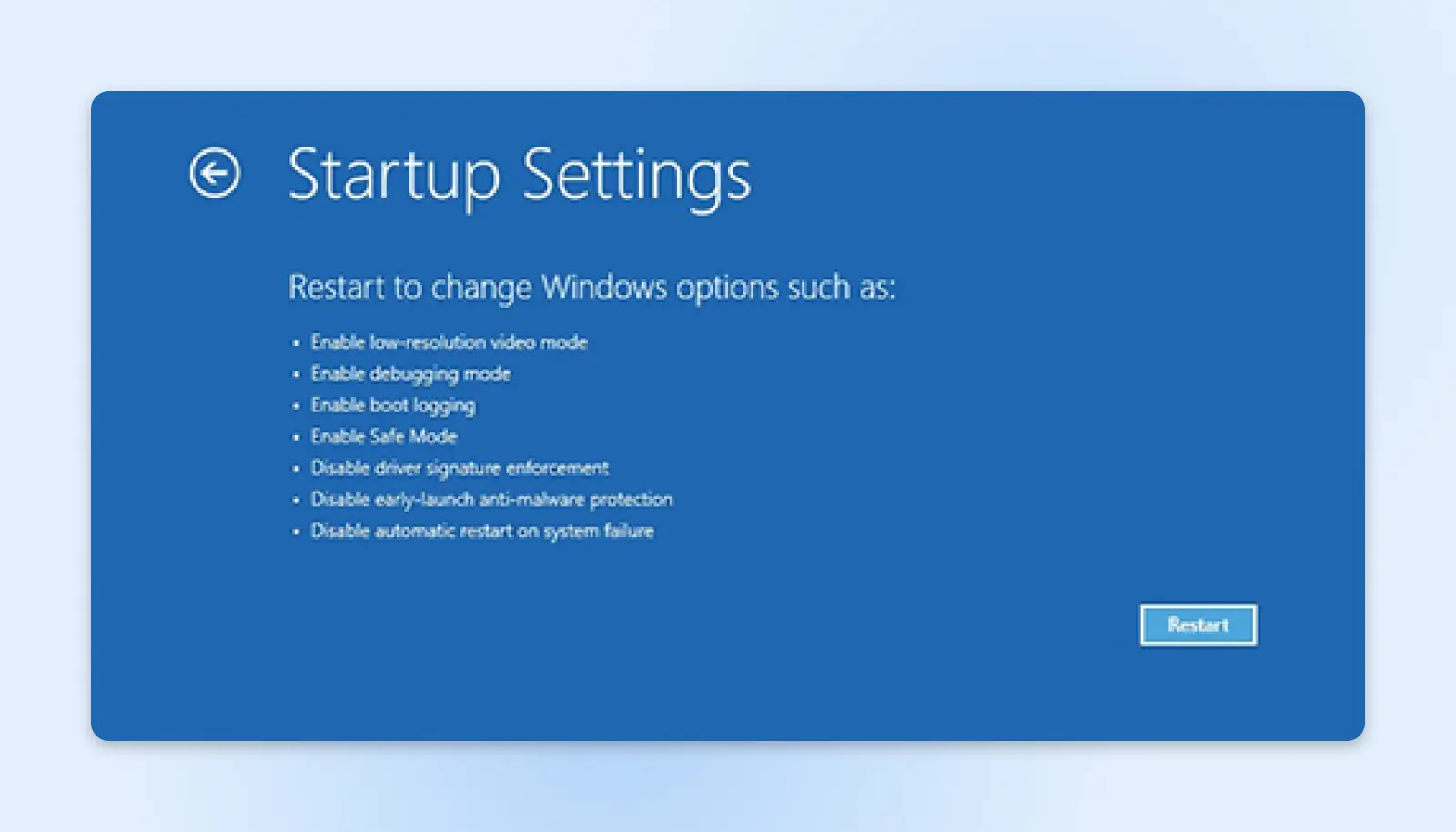 Dns Server Not Responding Error? Here'S How To Fix It (13 Ways) 12 Screenshot Of The Startup Settings In Windows Highlighting The Restart Button In The Lower Right-Hand Corner