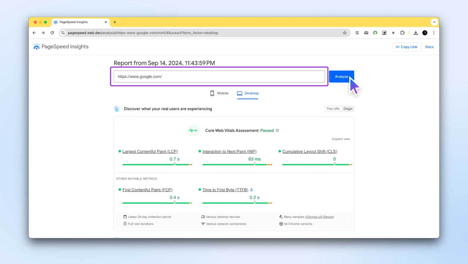 How To Improve Core Web Vitals 20 Screenshot Of Pagespeed Insights Report For Https://Www.google.com With A &Quot;Passed&Quot; Score For Core Web Vitals Accessment