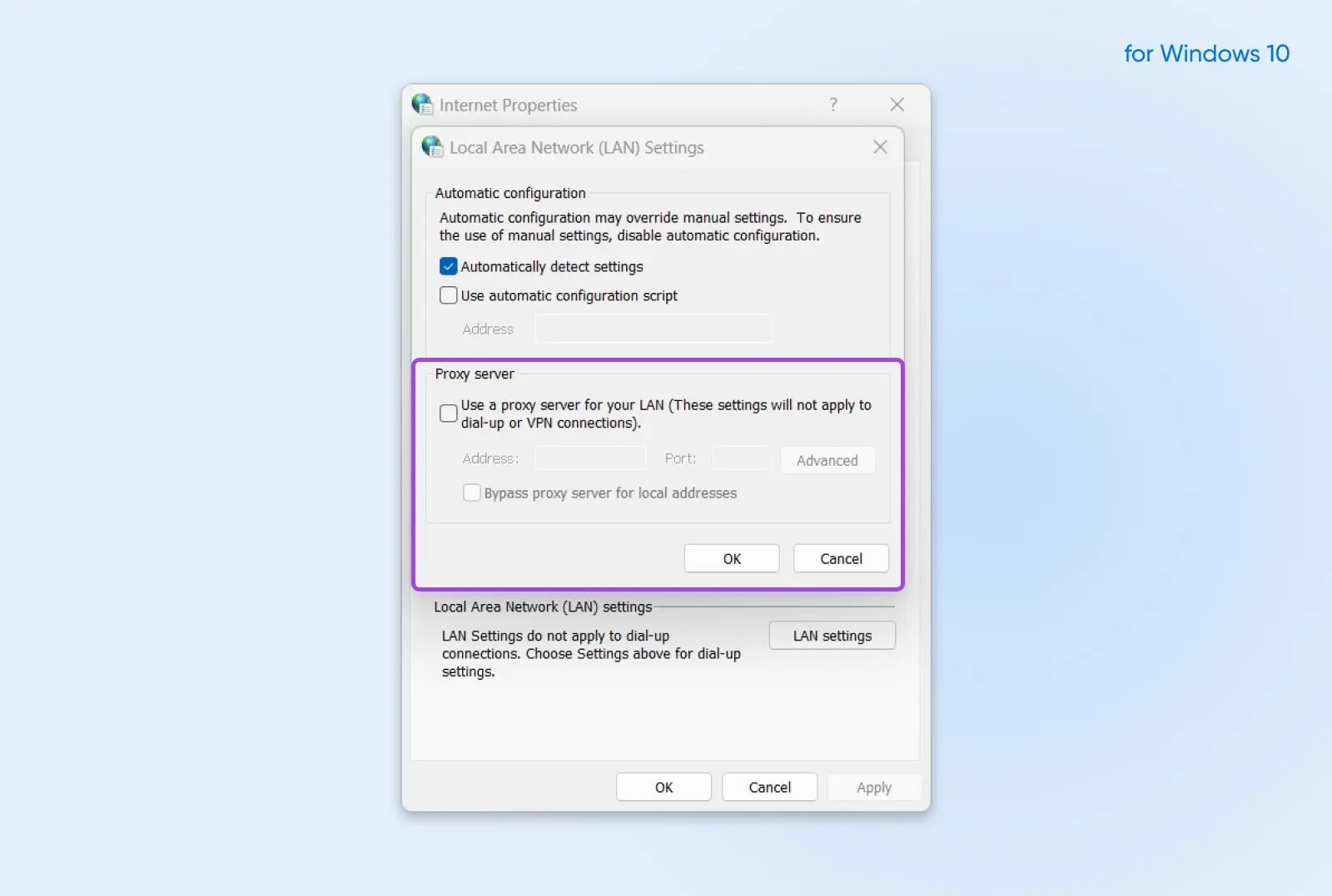 Fixing Err_Connection_Timed_Out - Dreamhost 11 Windows 10 Lan Settings