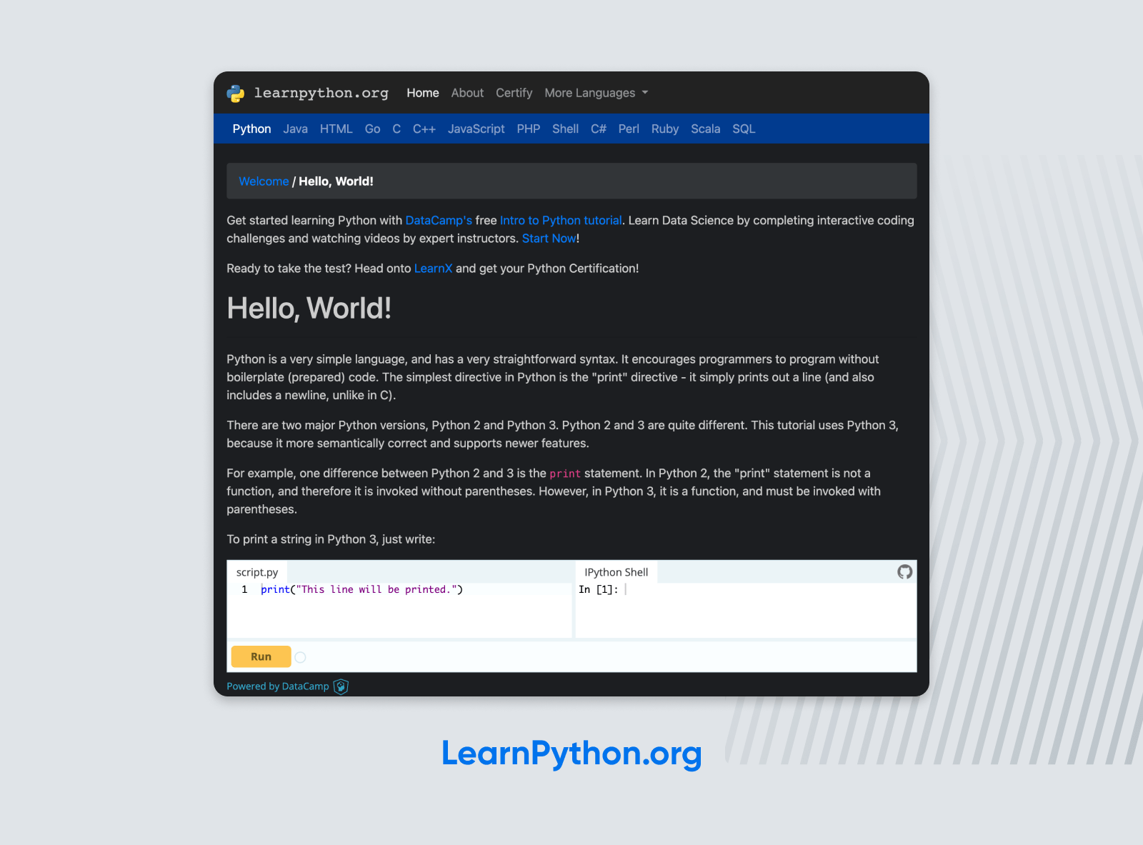 Learn To Code With 58 (Mostly Free) Resources 22 Learnpython.org