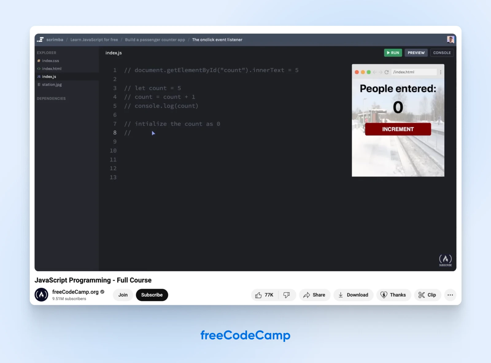 How To Learn Javascript In 2024 25 Freecodecamp'S Javascript Programming - Full Course Video On Youtube With Over 77K Likes.