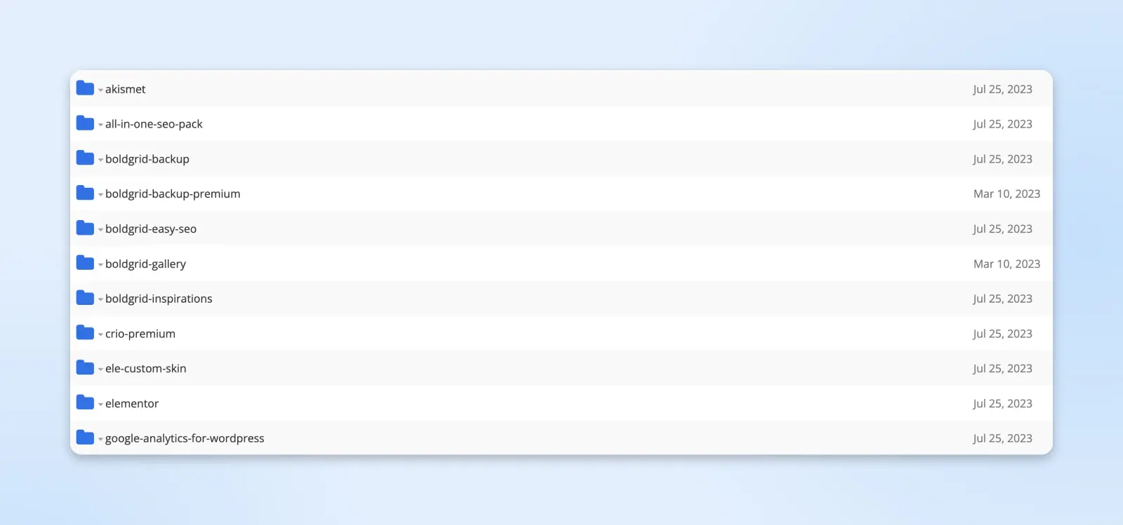 How To Fix “Too Many Redirects” Wordpress Error 15 Screenshot Of Plugin Folders Showing A Range Of 11 Plugins