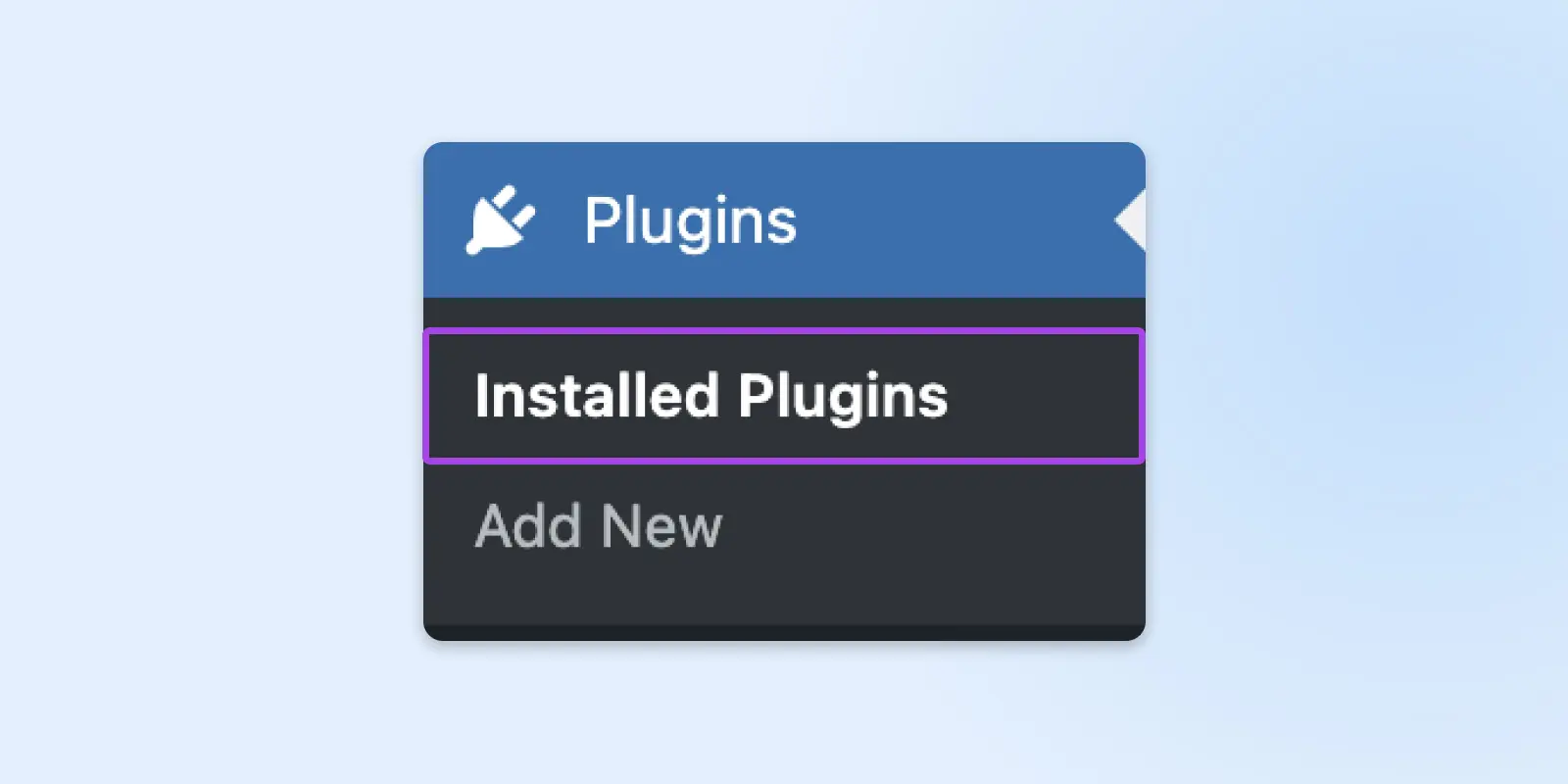 How To Fix “Too Many Redirects” Wordpress Error 18 Close Up Of The Wordpress Navigation Menu With &Quot;Installed Plugins&Quot; Selected Under The &Quot;Plugins&Quot; Heading