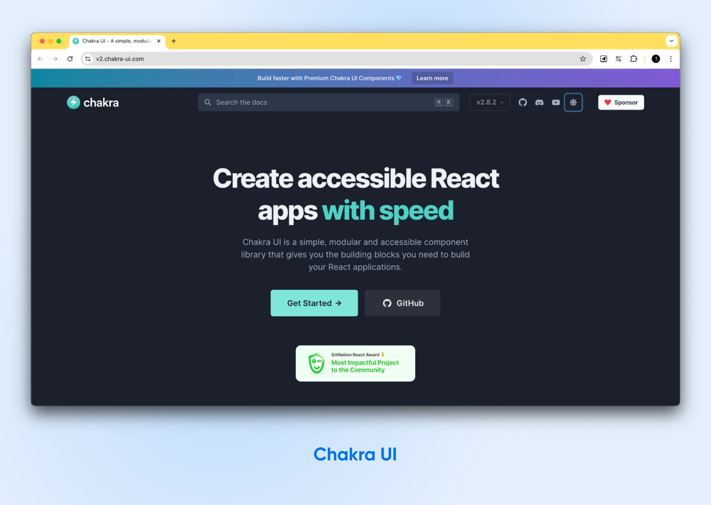 11 React Ui Libraries To Set Your Project Up For Success 30 Chakra Ui Website Homepage Screenshot, Showcasing Its React Component Library For Building Accessible Apps.