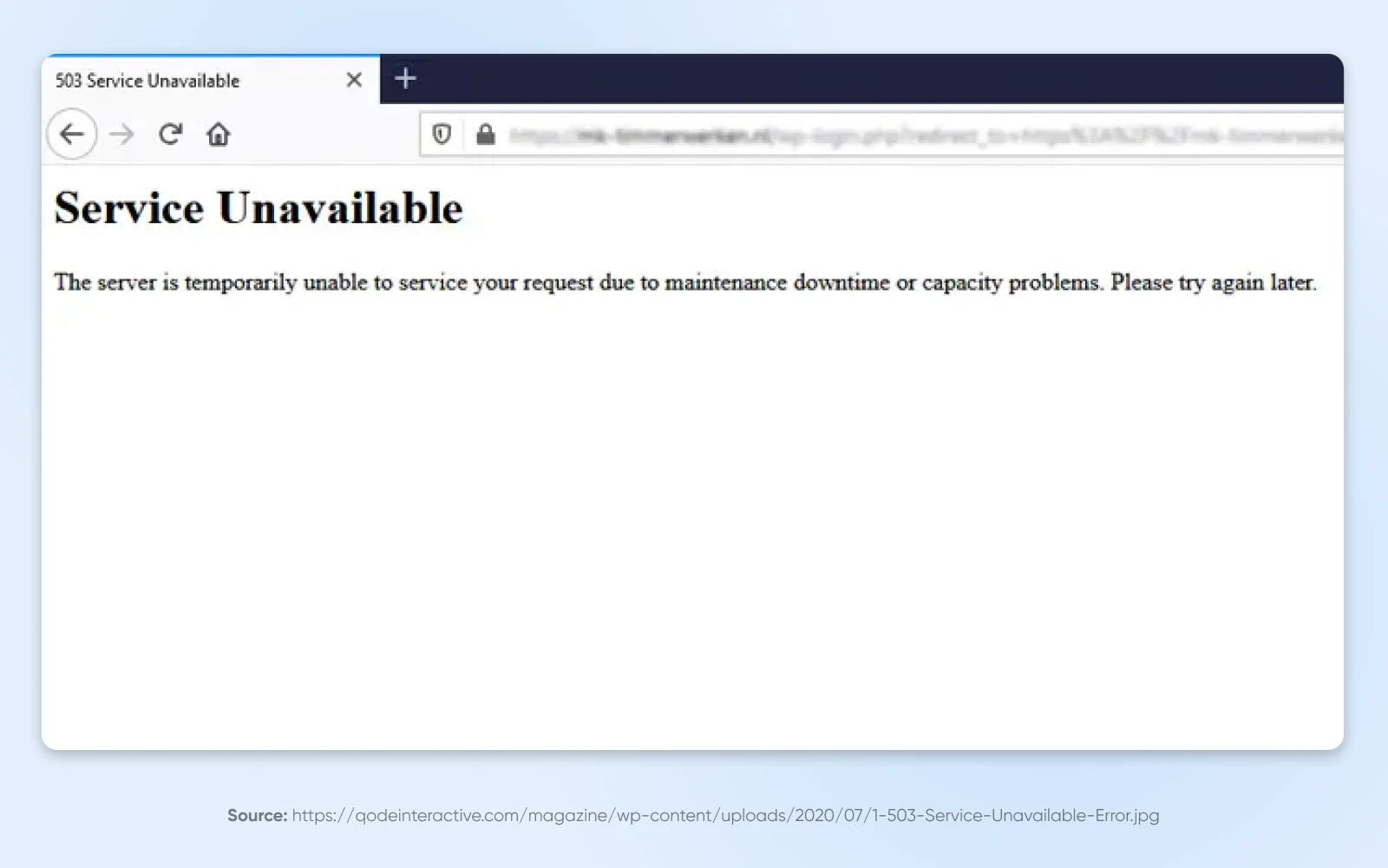 How To Fix The 503 Service Unavailable Error In Wordpress 15 Screenshot Of A &Quot;Service Unavailable&Quot; 503 Message