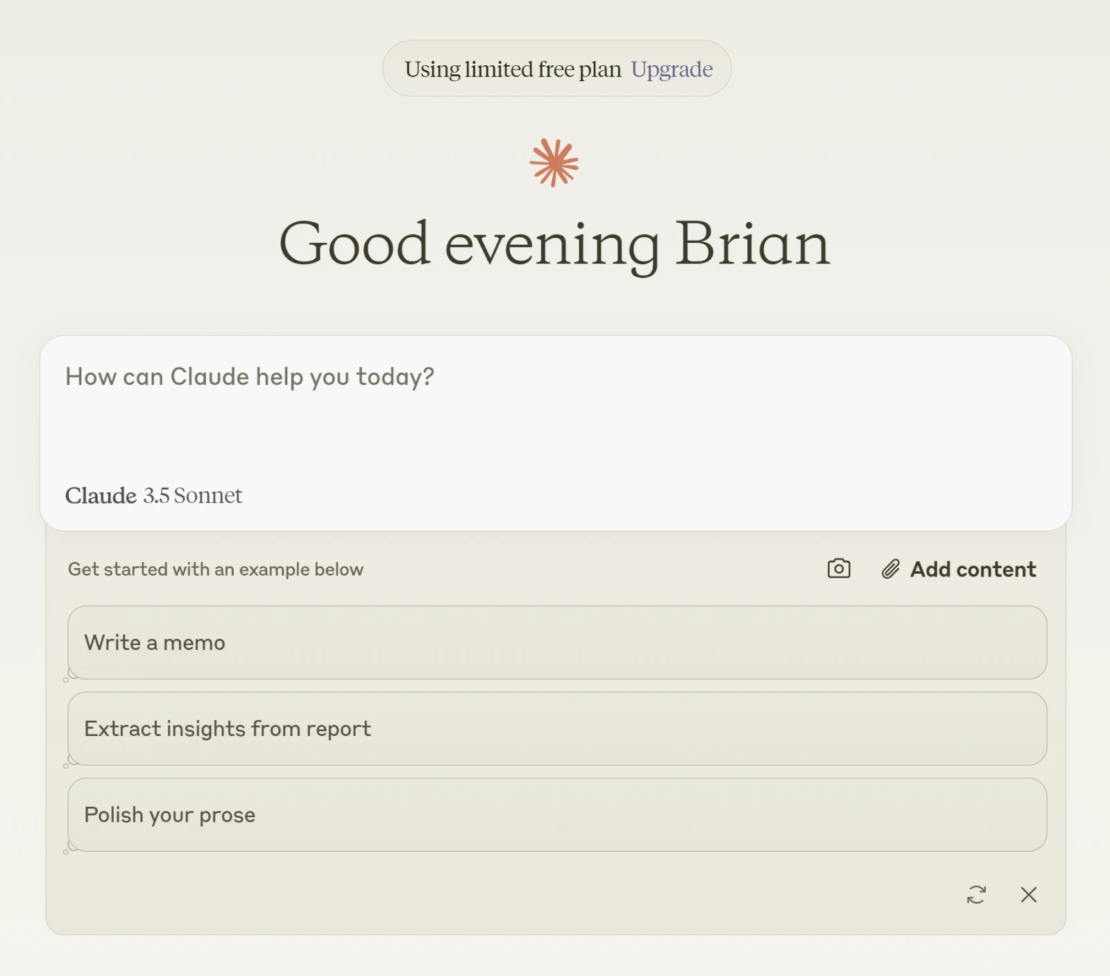 How To Get The Most Out Of Claude Ai 58 Good Evening Brian. Text Box With &Quot;How Can Claude Help You Today?&Quot;