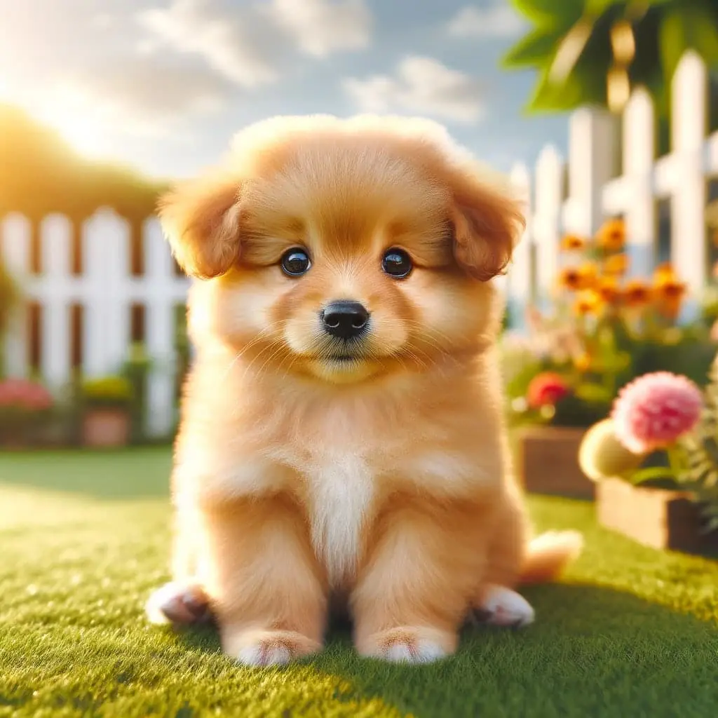 What Is Dall-E &Amp; How To Use It 44 A Bright And Vibrant Semi-Illustrative, Semi-Photographic Image Of A Very Fluffy Very Cute Golden Puppy Sitting On A Lawn