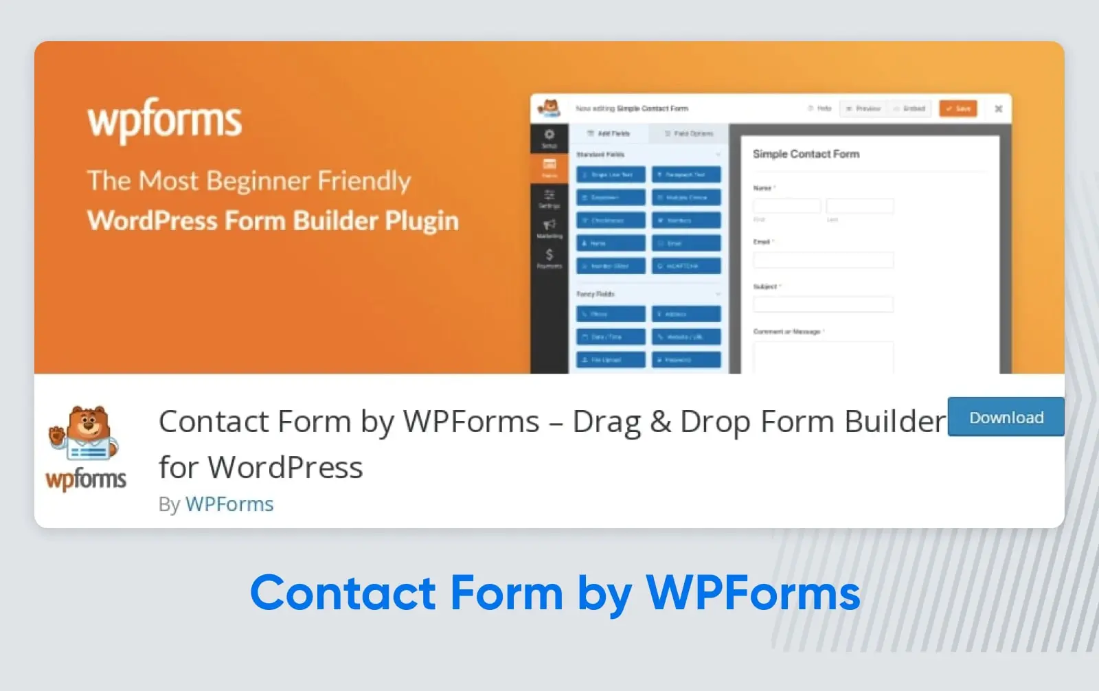 The 100 Best Wordpress Plugins 16 Contact Form By Wpforms