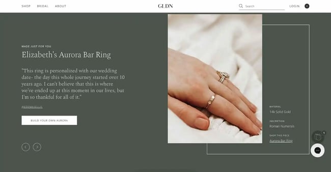 Gldn Displaying A Personalized Ring Example