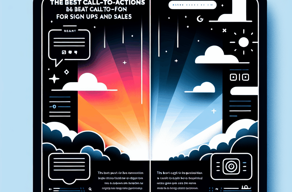 The Best Call-to-Actions for Sign Ups and Sales
