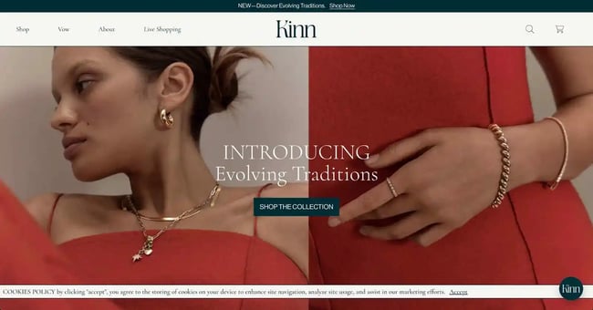 Kinn Studio Minimalist Homepage