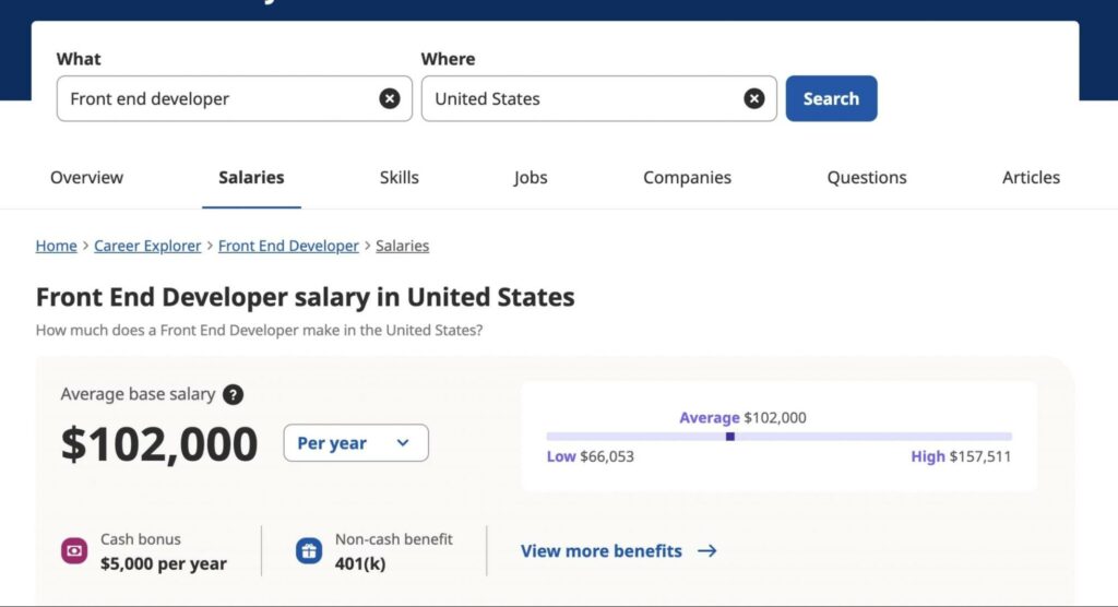 How Much Does A Front End Developer Make? 13 Front End Developer Salary