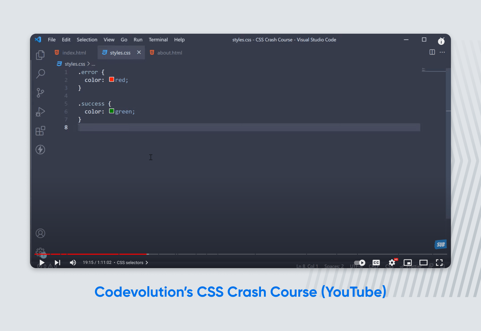 Learn To Code With 58 (Mostly Free) Resources 17 Codevolution’s Css Crash Course