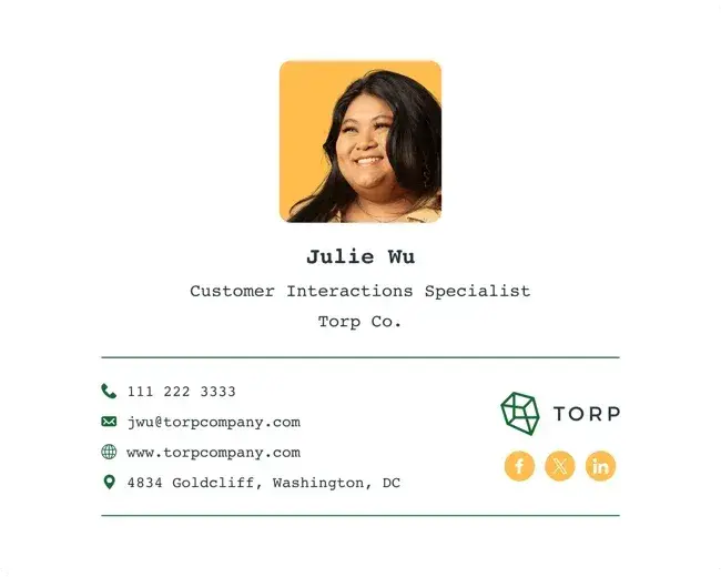 Email Signature Example