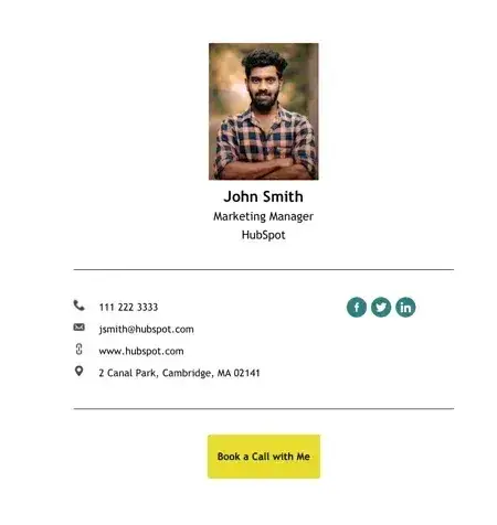 Professional Email Signature Example