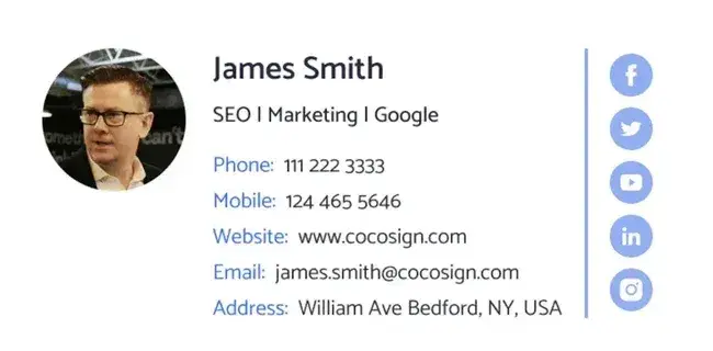 Professional Email Signature Example