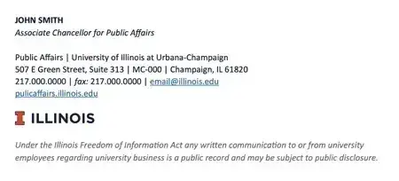 Professional Email Signature Example