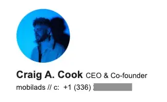 Professional Email Signature Example