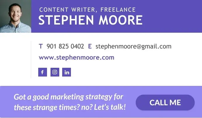 Professional Email Signature Example